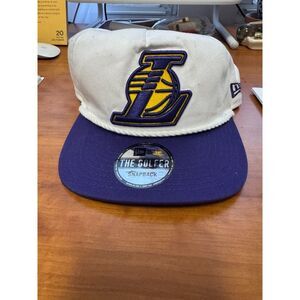 New Era Los Angeles Lakers NBA White Purple Rope Golfer Snapback Hat